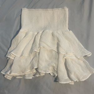 white ruffle skirt